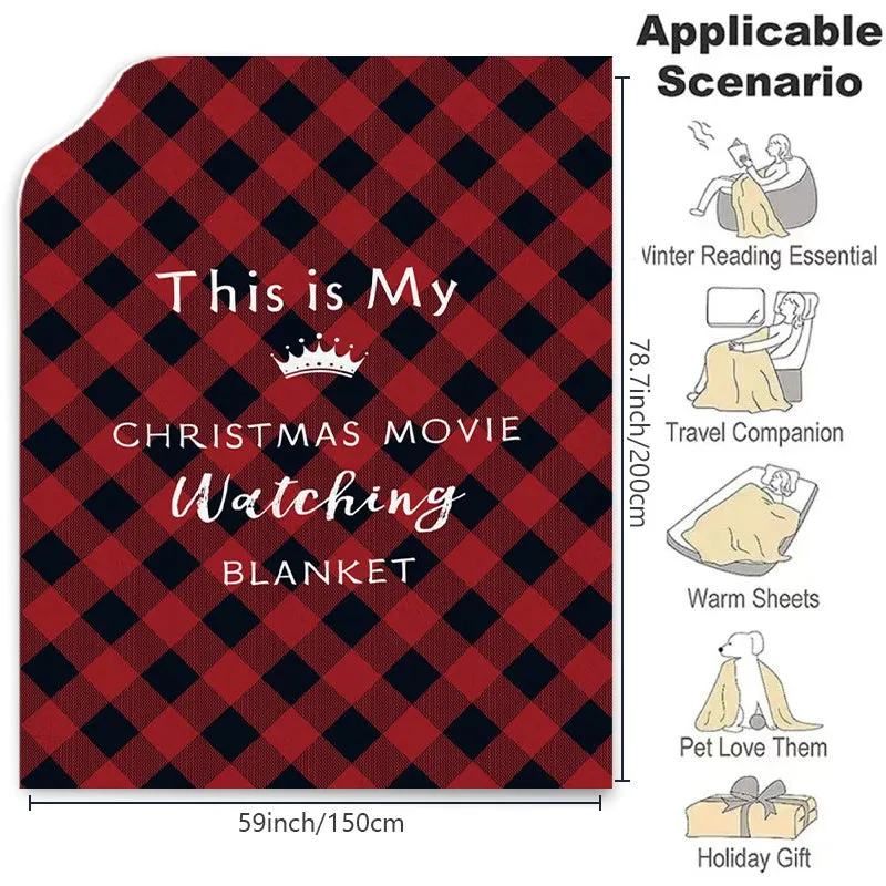 1pc Luxury Microfiber Flannel Bed Blanket - Soft, Warm, Cozy Four Season Blanket for Couch, Bed, Sofa, Car, Office, Camping, Travelling - Perfect for Christmas Viewing and Everyday Use