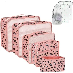 8-Piece Suitcase Organisers, Packing Cubes for Travel and Holidays, Travel Organiser Includes Cosmetic Bag, Shoe Bag, Suitcase Organiser Set for Home Storage