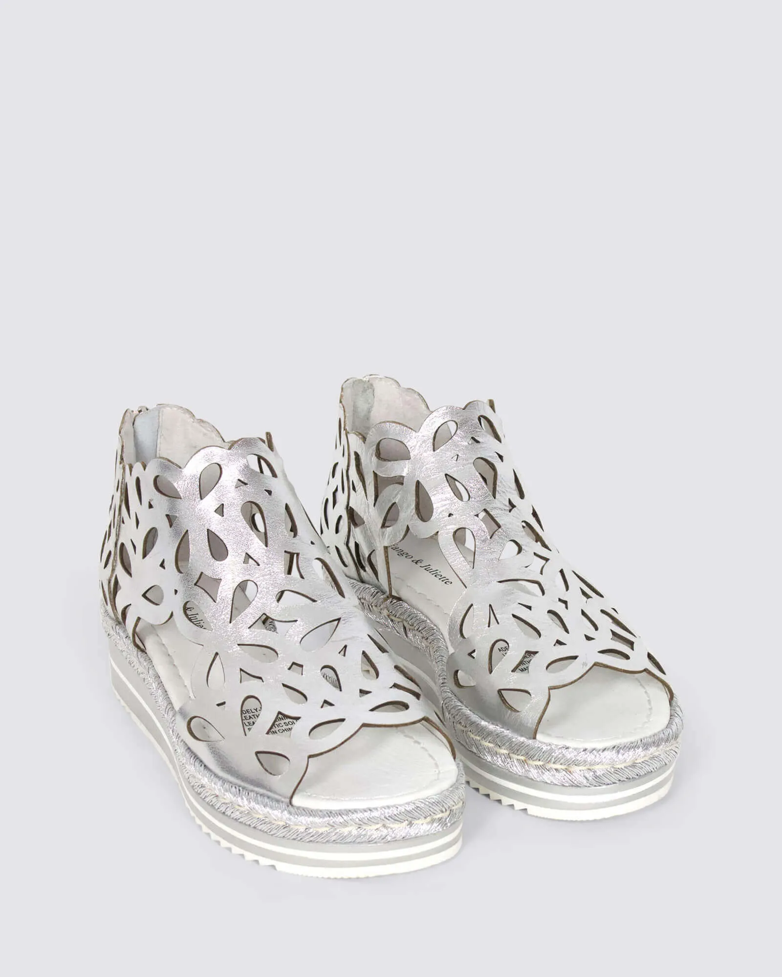 ADELY PLATFORM SILVER LEATHER