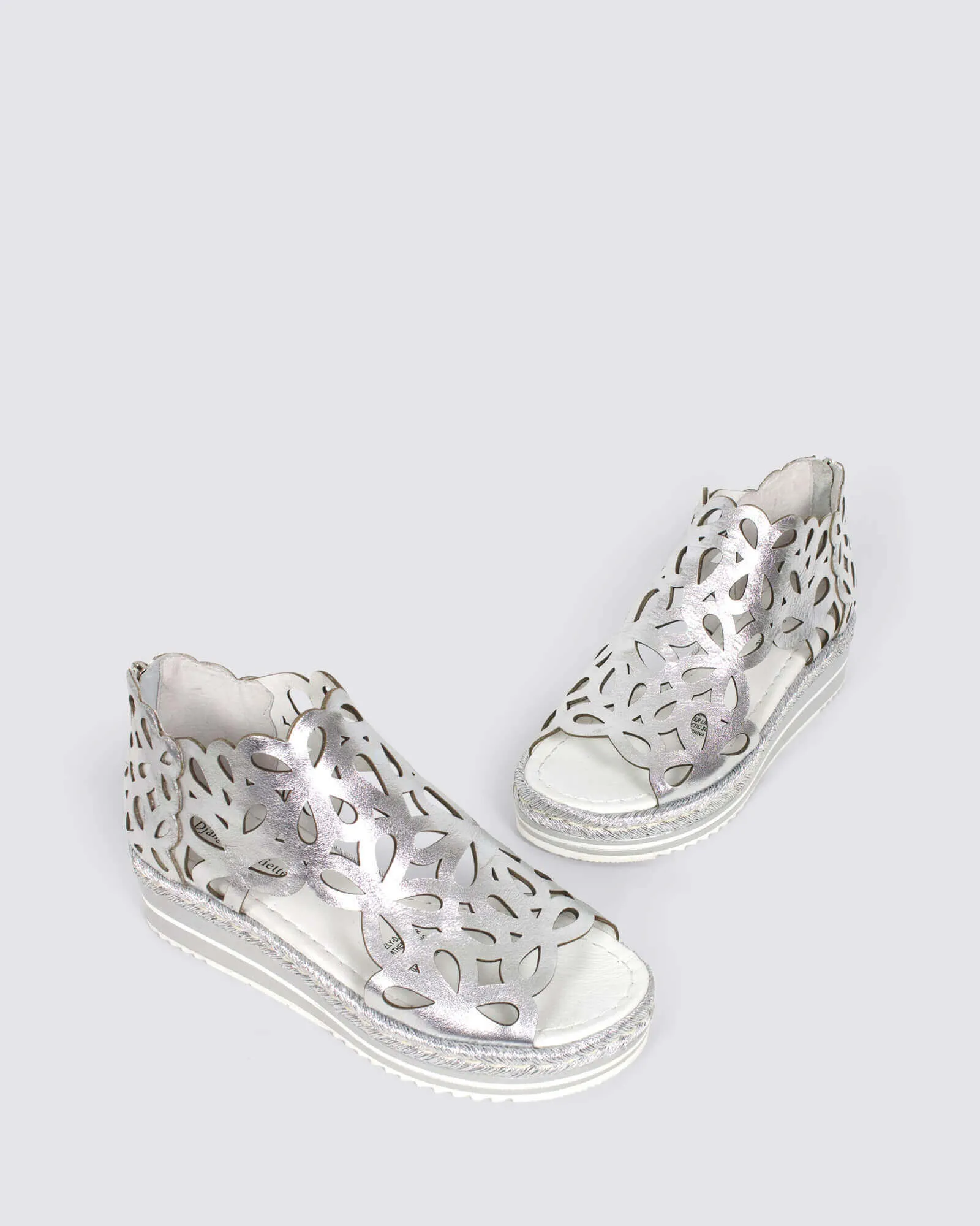 ADELY PLATFORM SILVER LEATHER