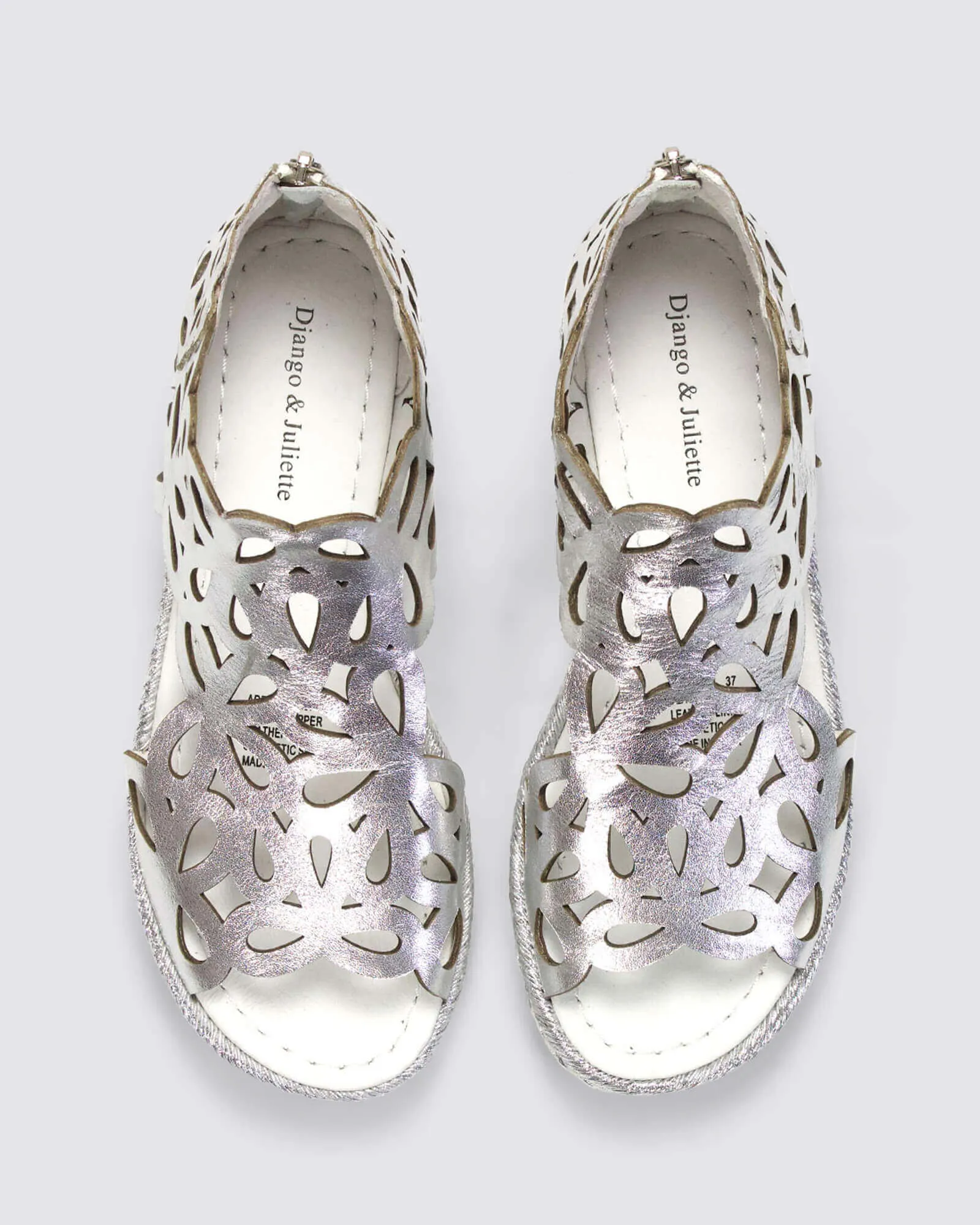 ADELY PLATFORM SILVER LEATHER