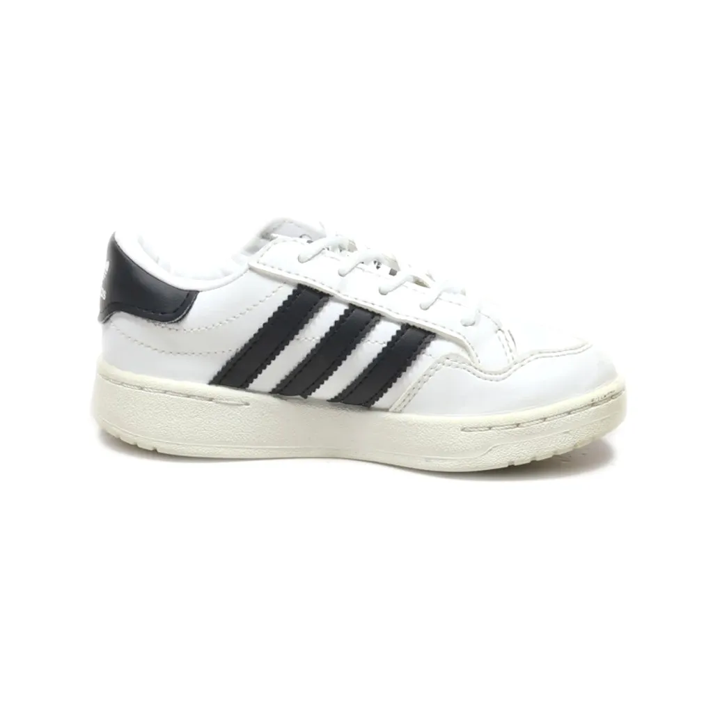 Adidas Originals Team Court Sneakers Leather White Colour For Kids