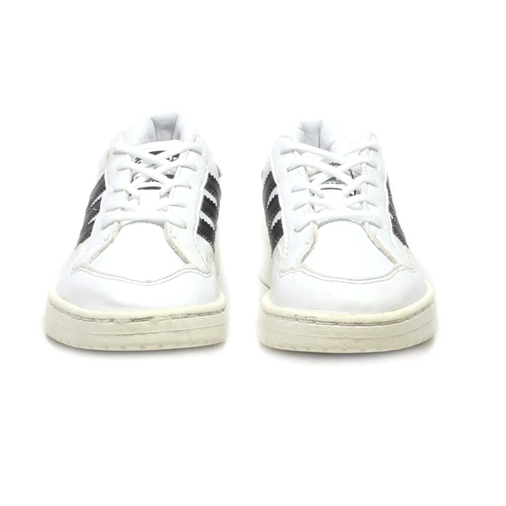 Adidas Originals Team Court Sneakers Leather White Colour For Kids