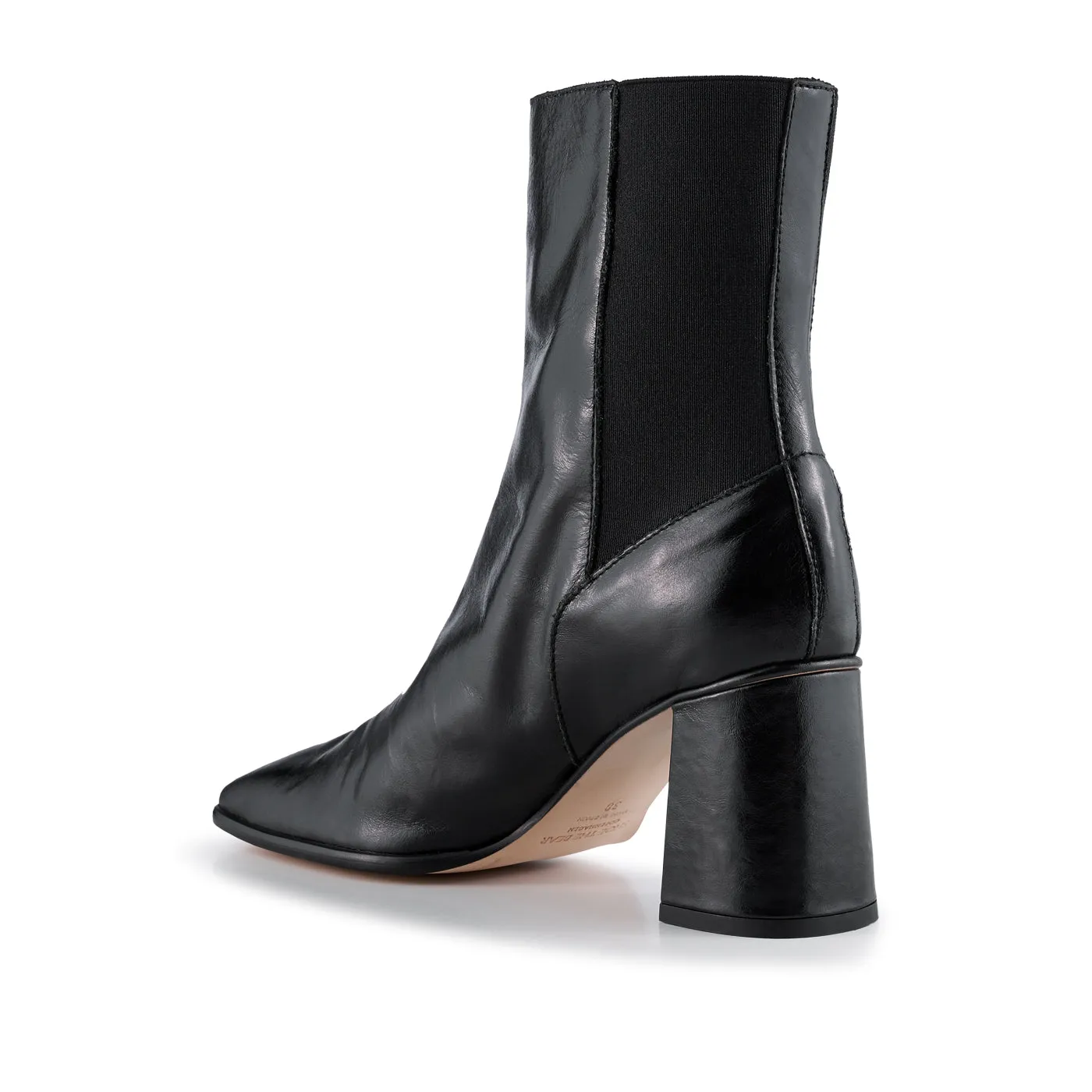 Agata chelsea boot leather - BLACK