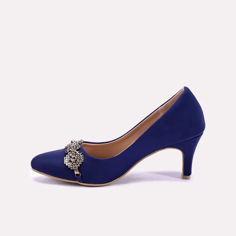 Araminta Blue Fancy Court Shoes 0431151