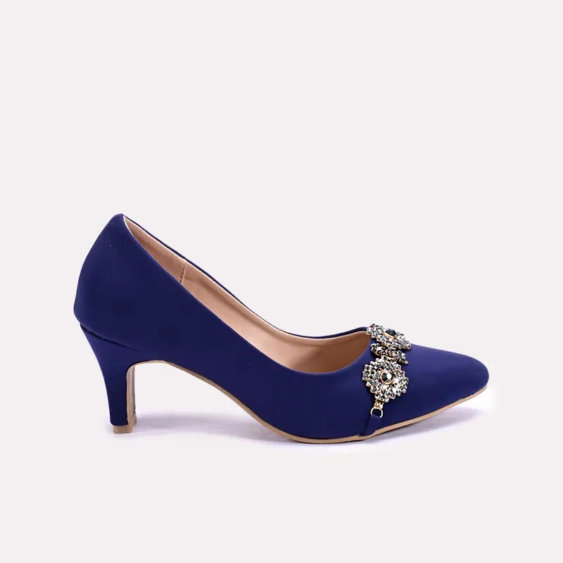 Araminta Blue Fancy Court Shoes 0431151