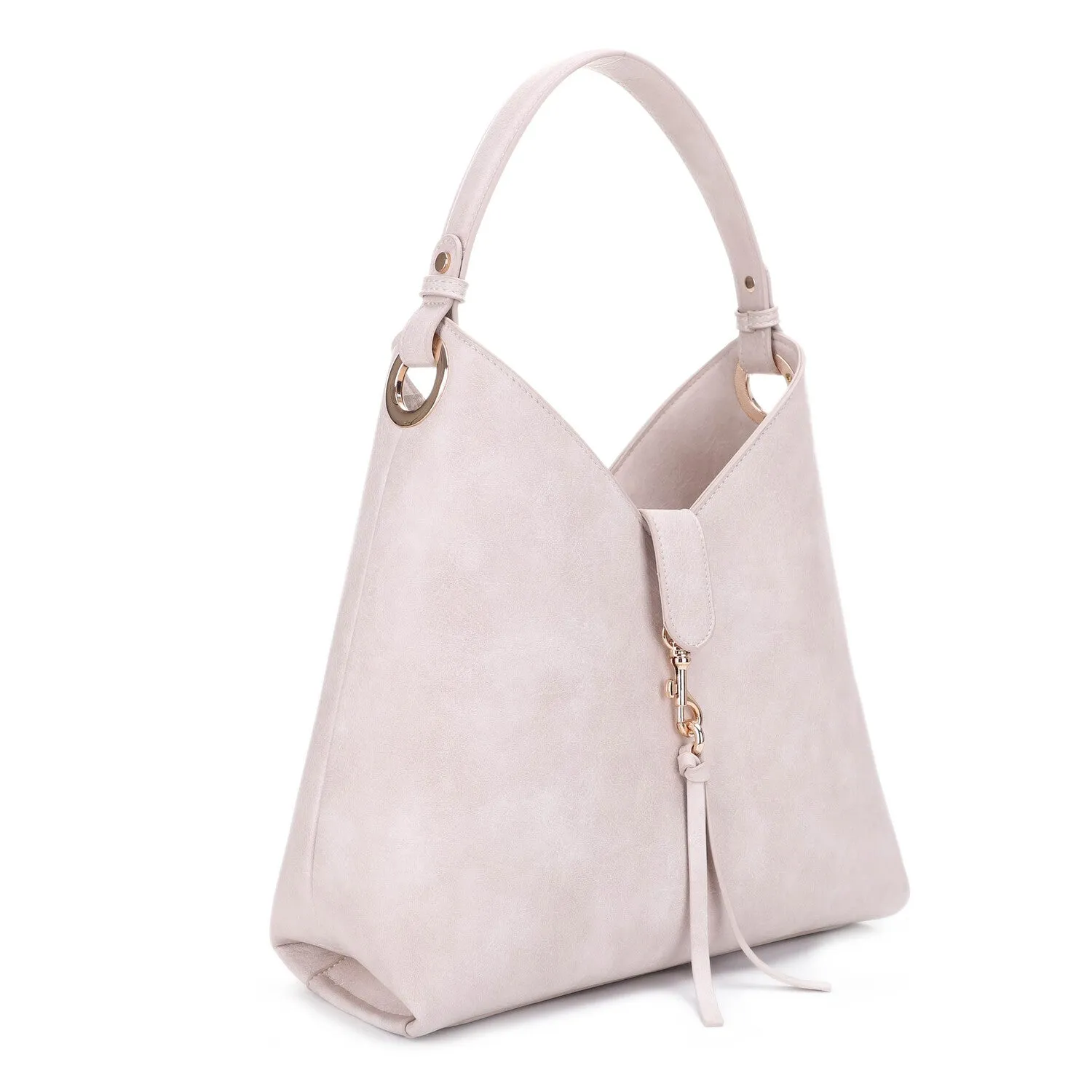 AS20598 Clasp With Tassel Accent Hobo Bag