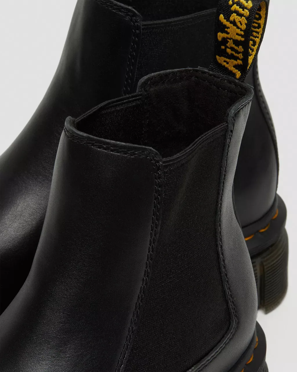 Audrick Nappa Leather Platform Chelsea Boots - Black Nappa