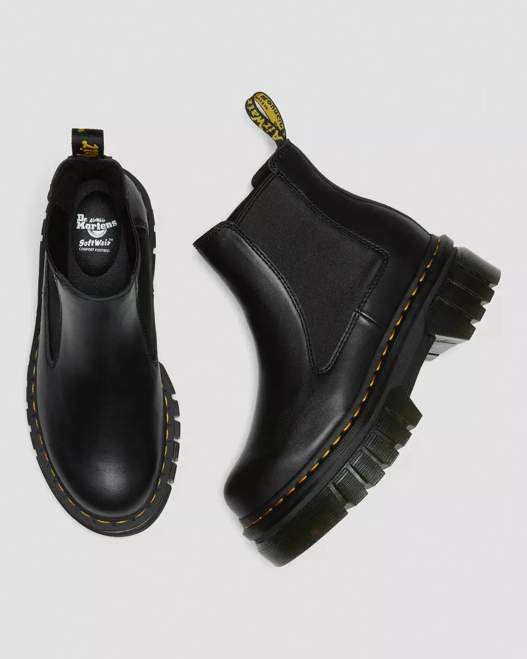 Audrick Nappa Leather Platform Chelsea Boots - Black Nappa