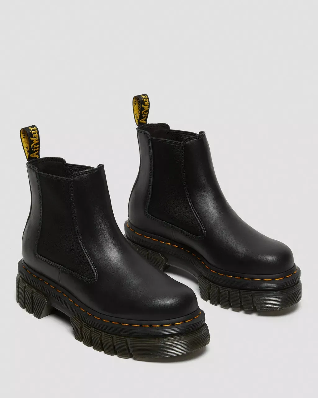 Audrick Nappa Leather Platform Chelsea Boots - Black Nappa