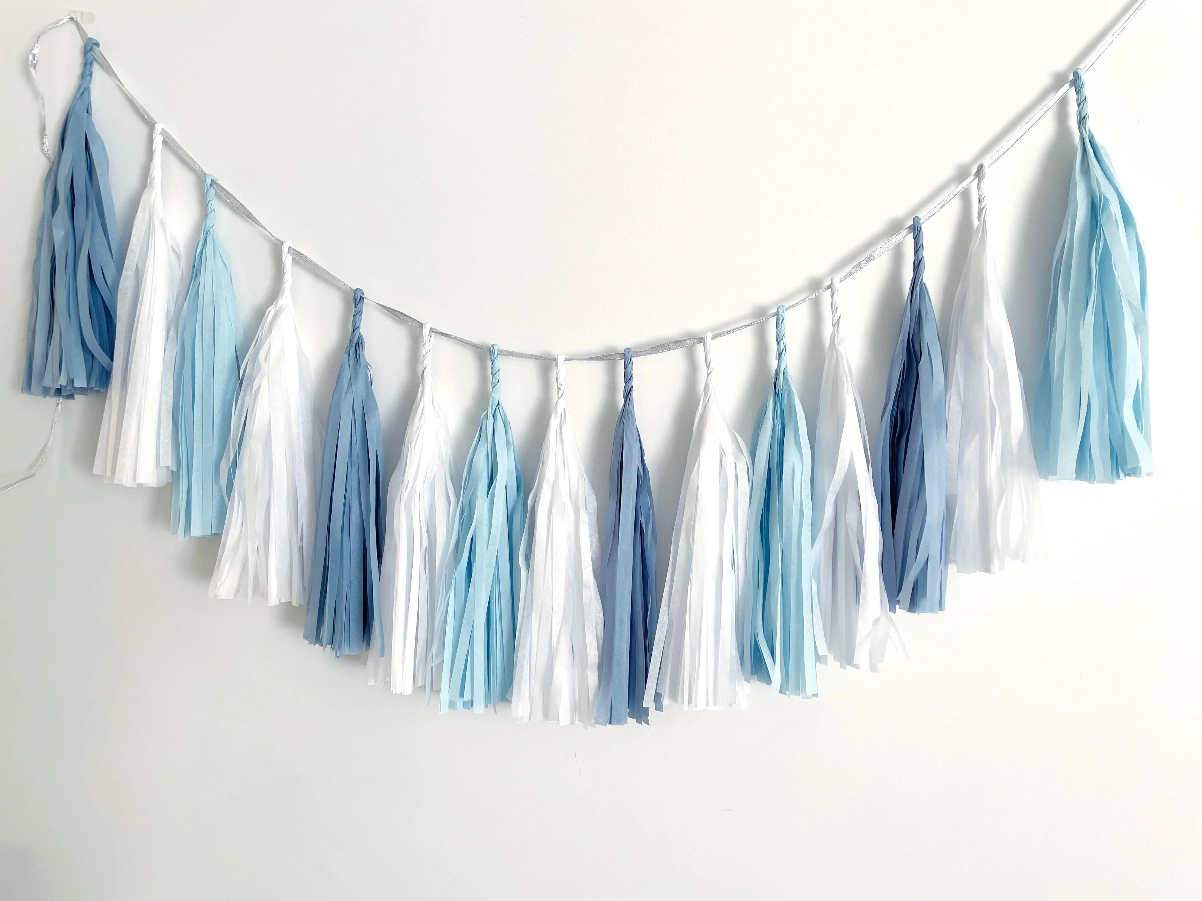 Baby Blue tassel garland - various lengths