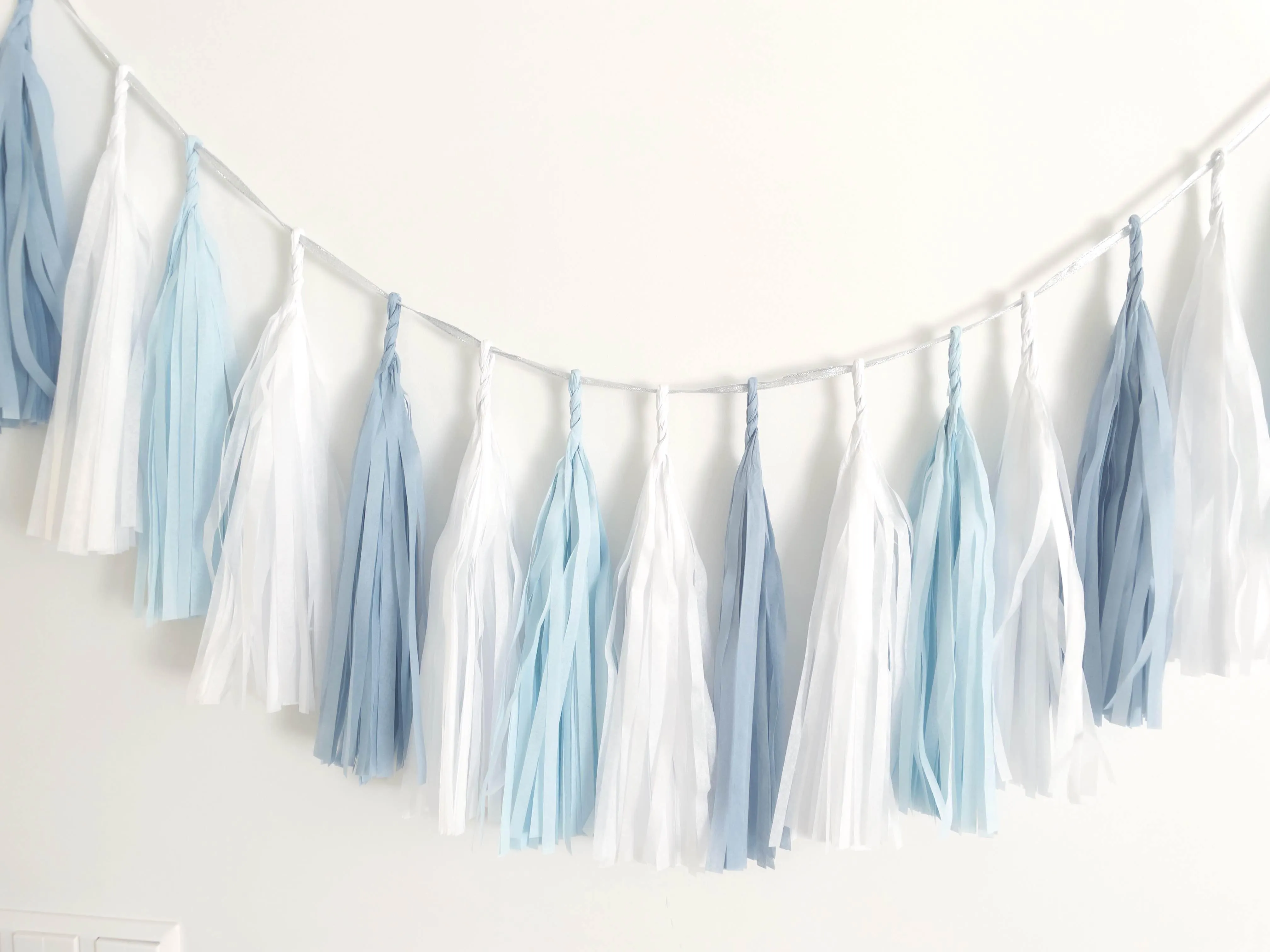 Baby Blue tassel garland - various lengths