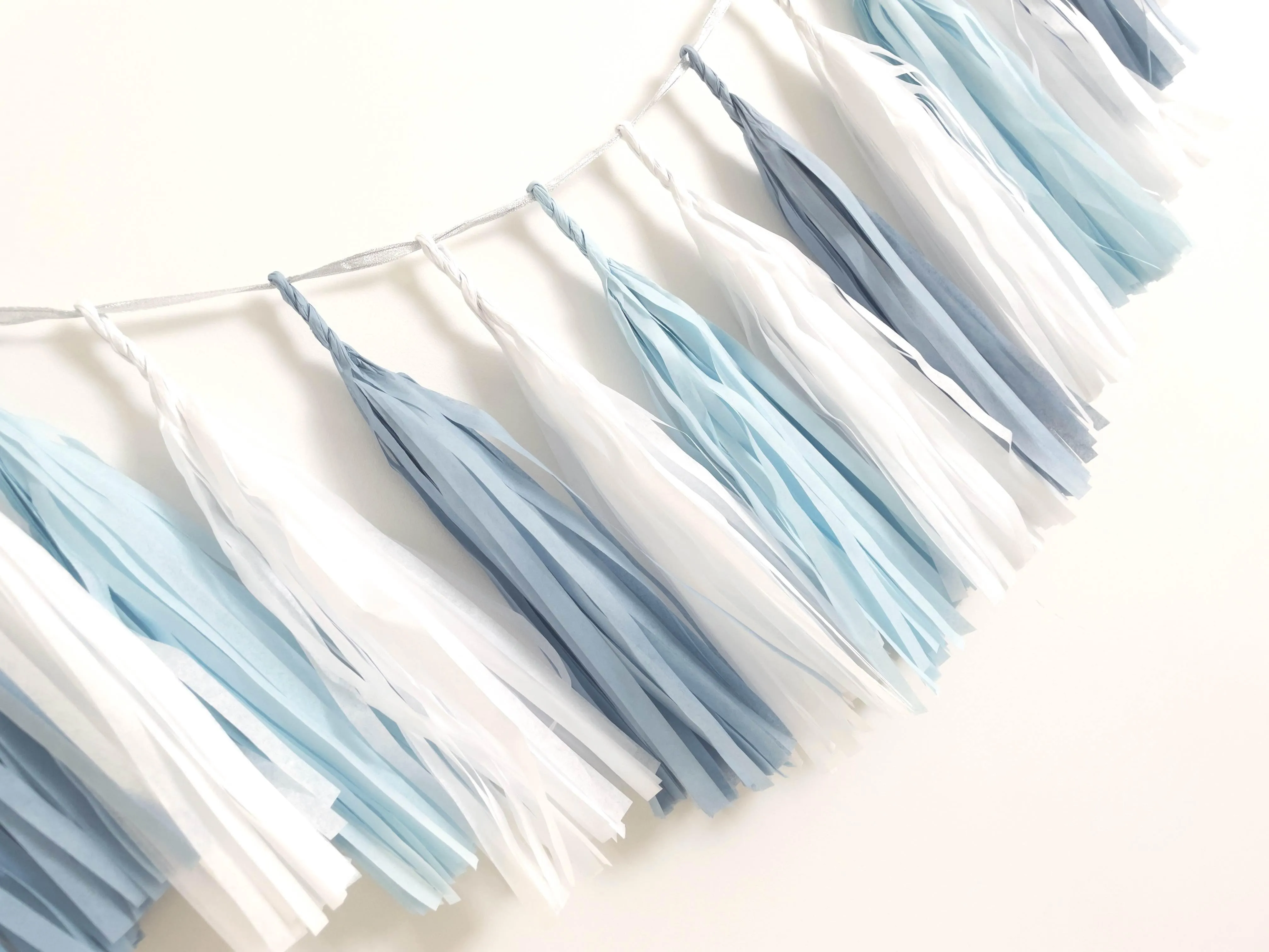 Baby Blue tassel garland - various lengths