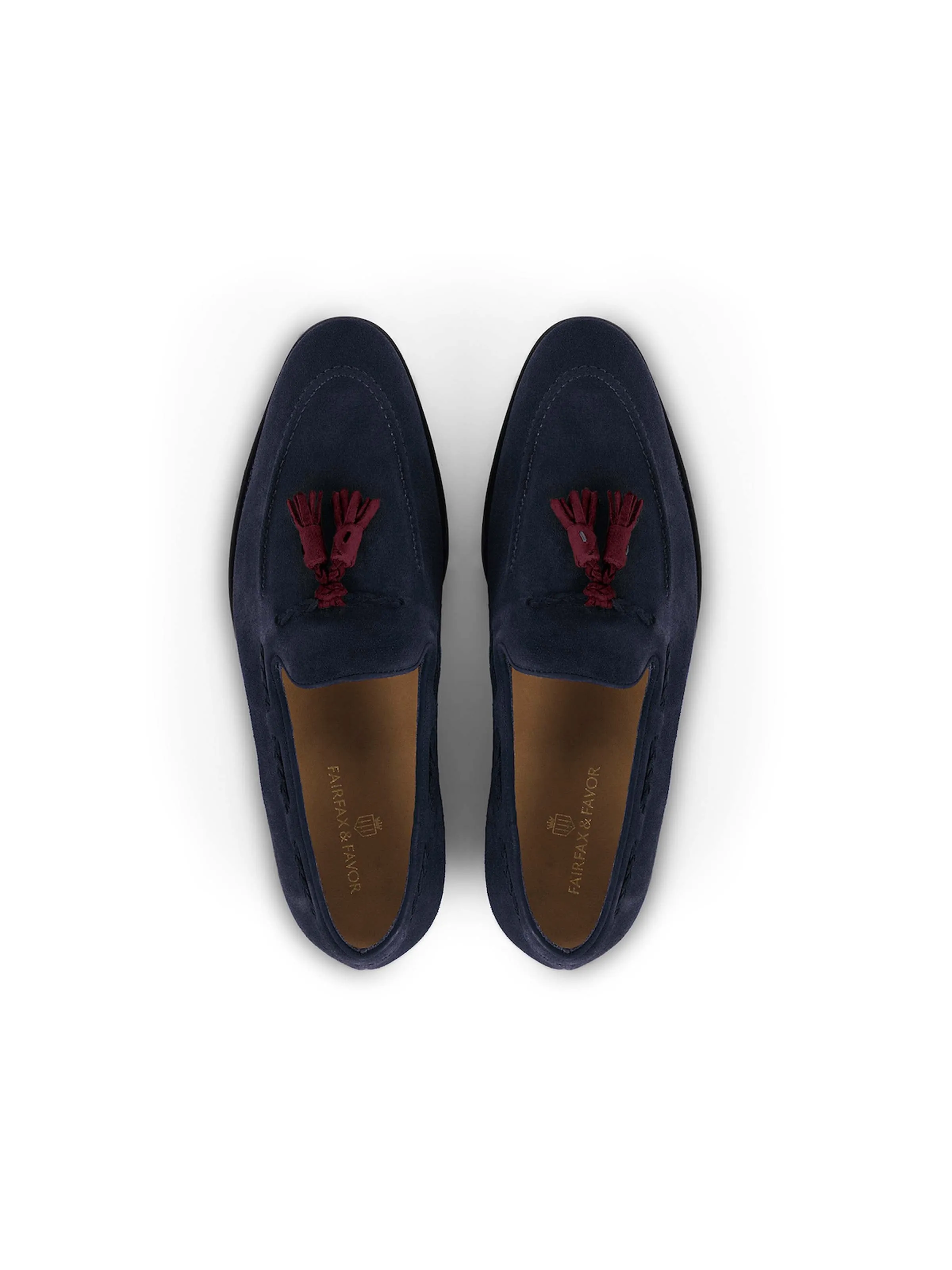 Bedingfeld II - Navy & Burgundy Suede