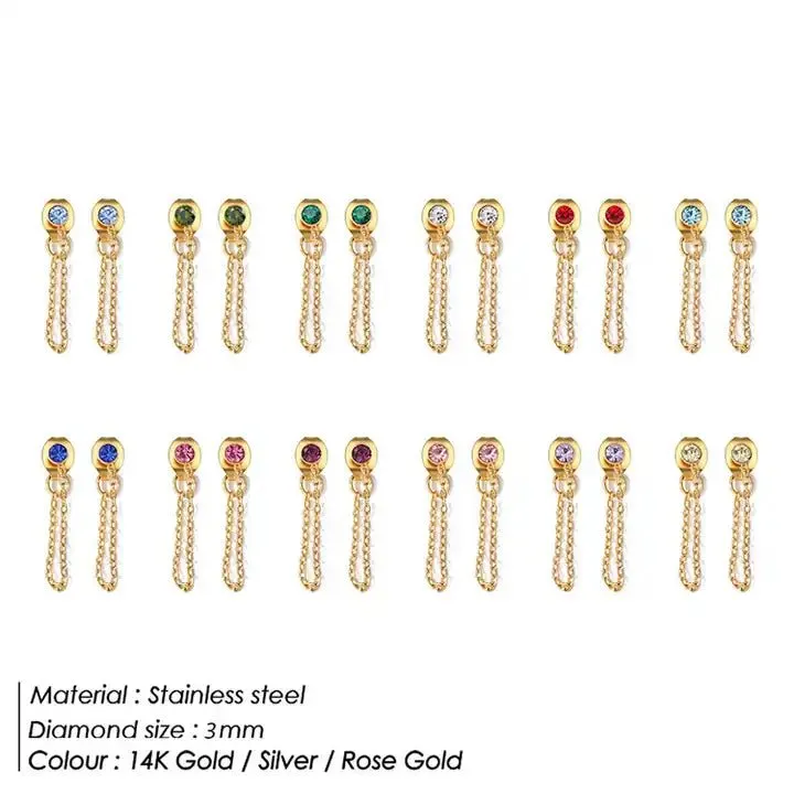 Birth Right Stone and Tassel Earrings