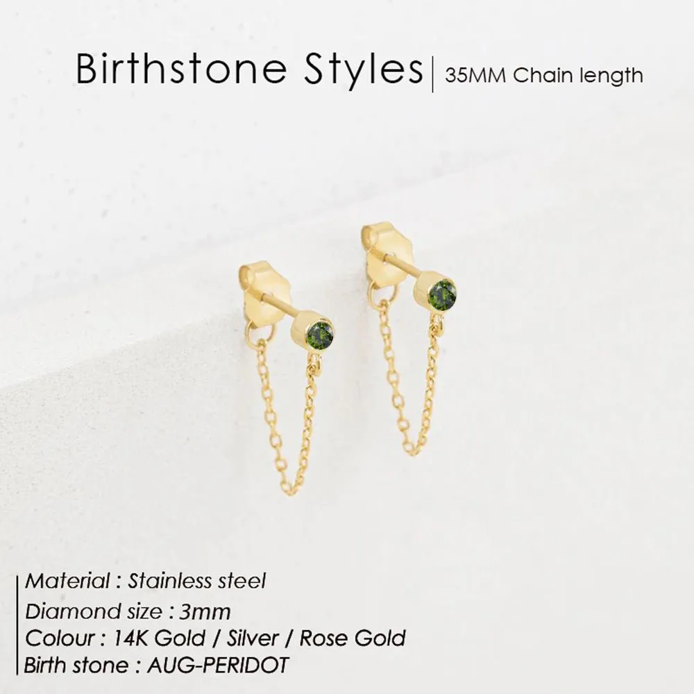 Birth Right Stone and Tassel Earrings