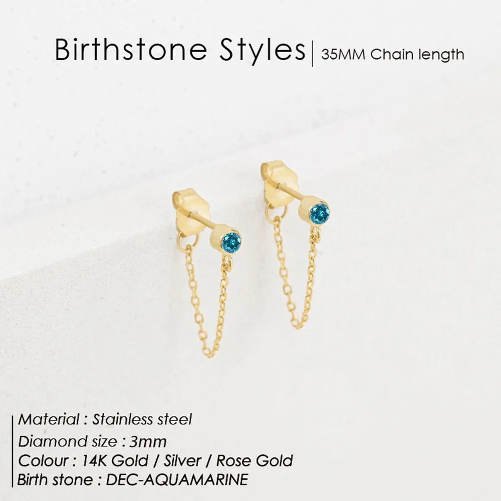 Birth Right Stone and Tassel Earrings