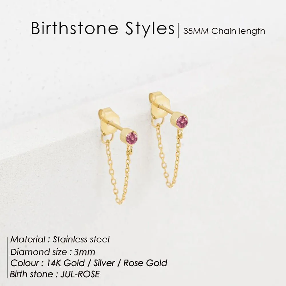 Birth Right Stone and Tassel Earrings