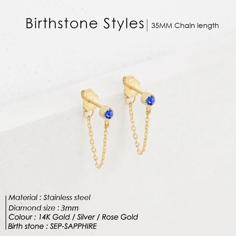 Birth Right Stone and Tassel Earrings