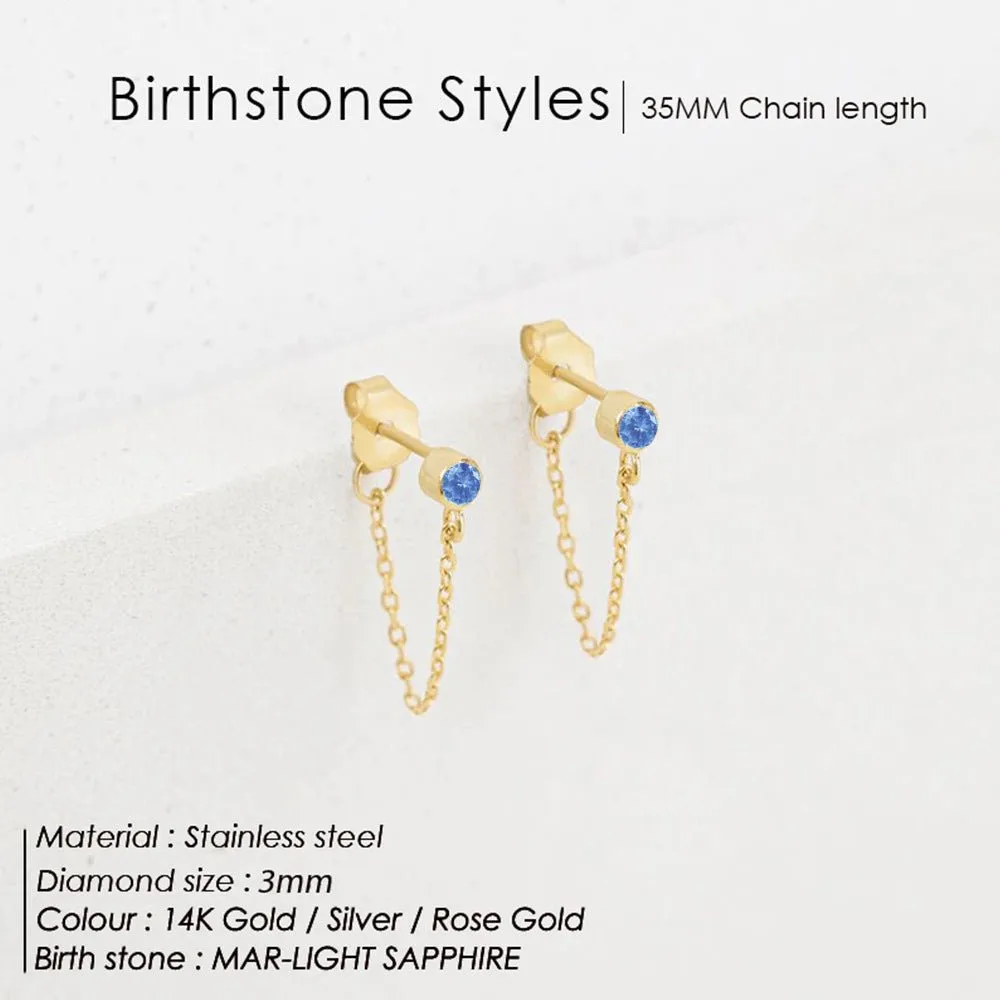 Birth Right Stone and Tassel Earrings