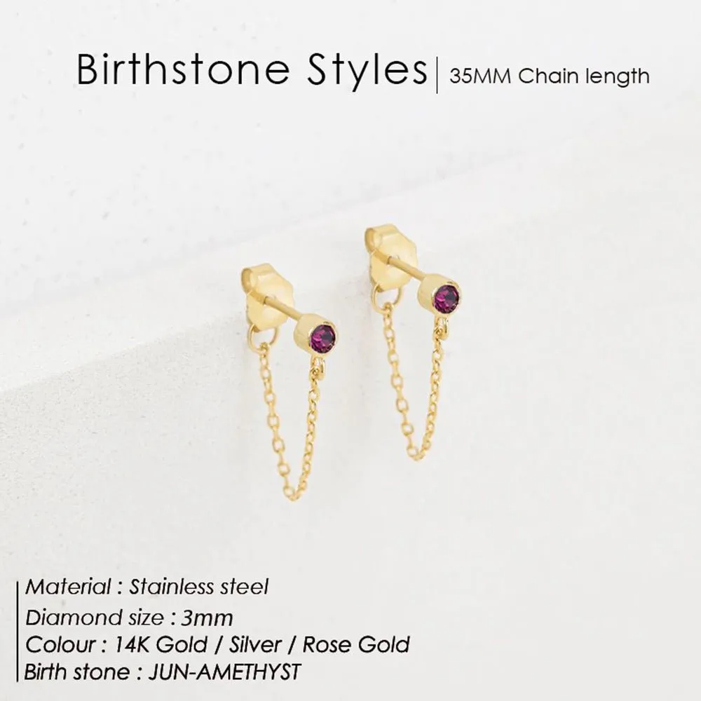 Birth Right Stone and Tassel Earrings
