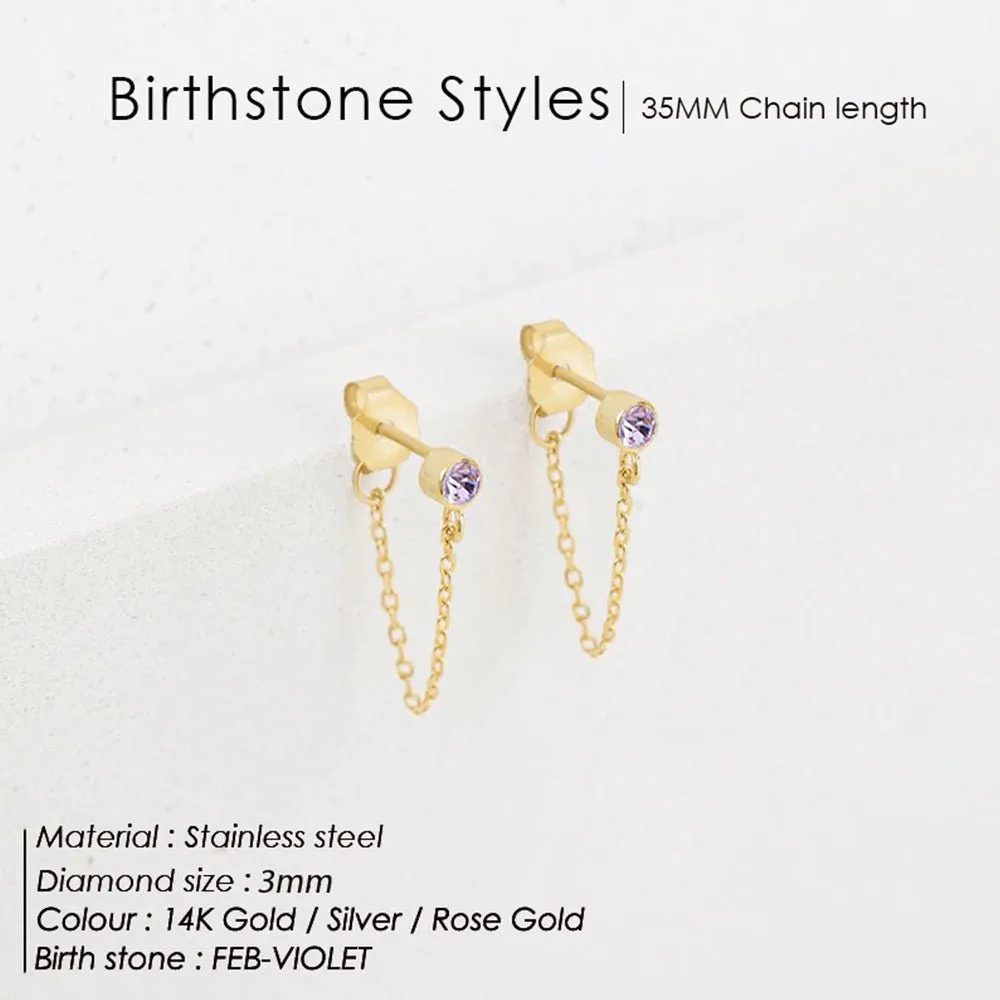 Birth Right Stone and Tassel Earrings