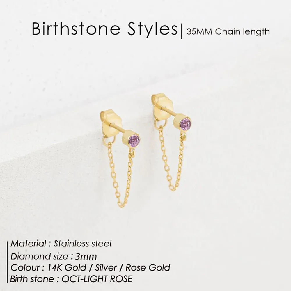 Birth Right Stone and Tassel Earrings