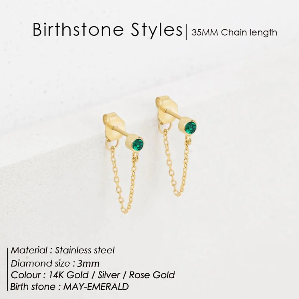 Birth Right Stone and Tassel Earrings
