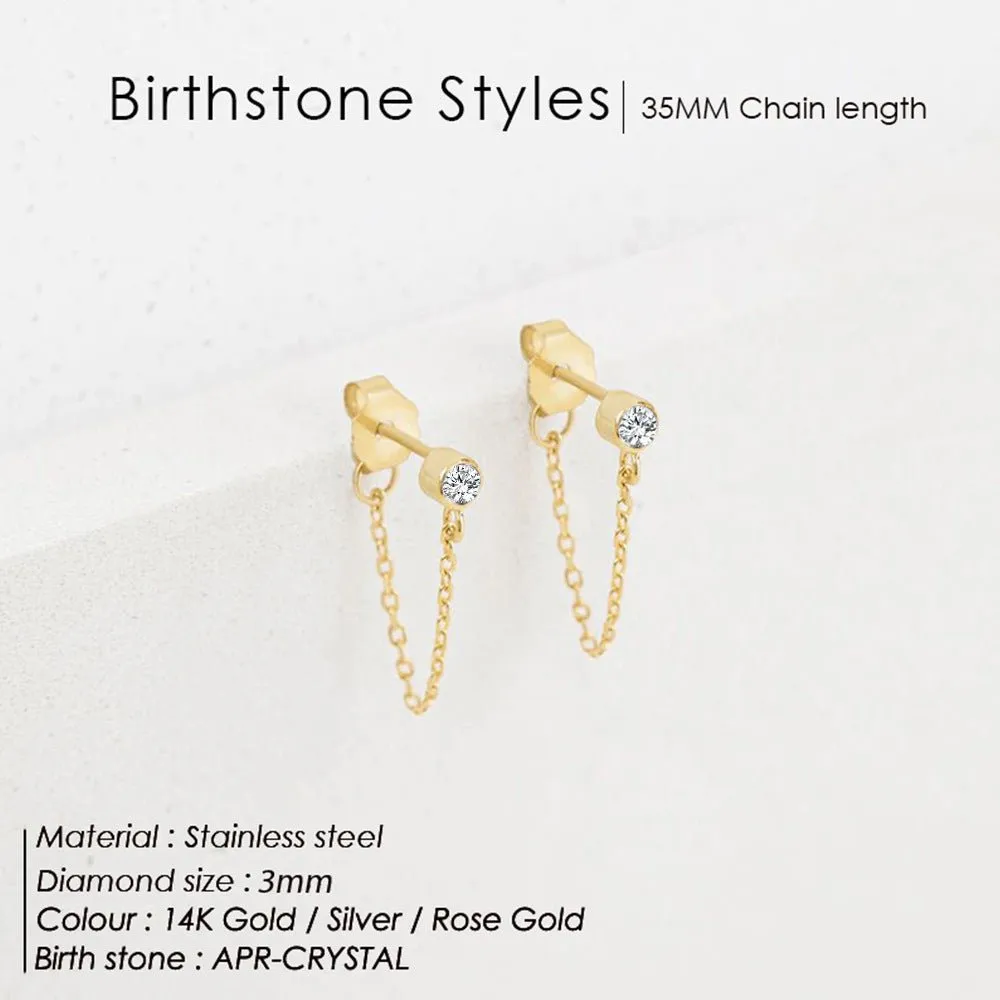 Birth Right Stone and Tassel Earrings