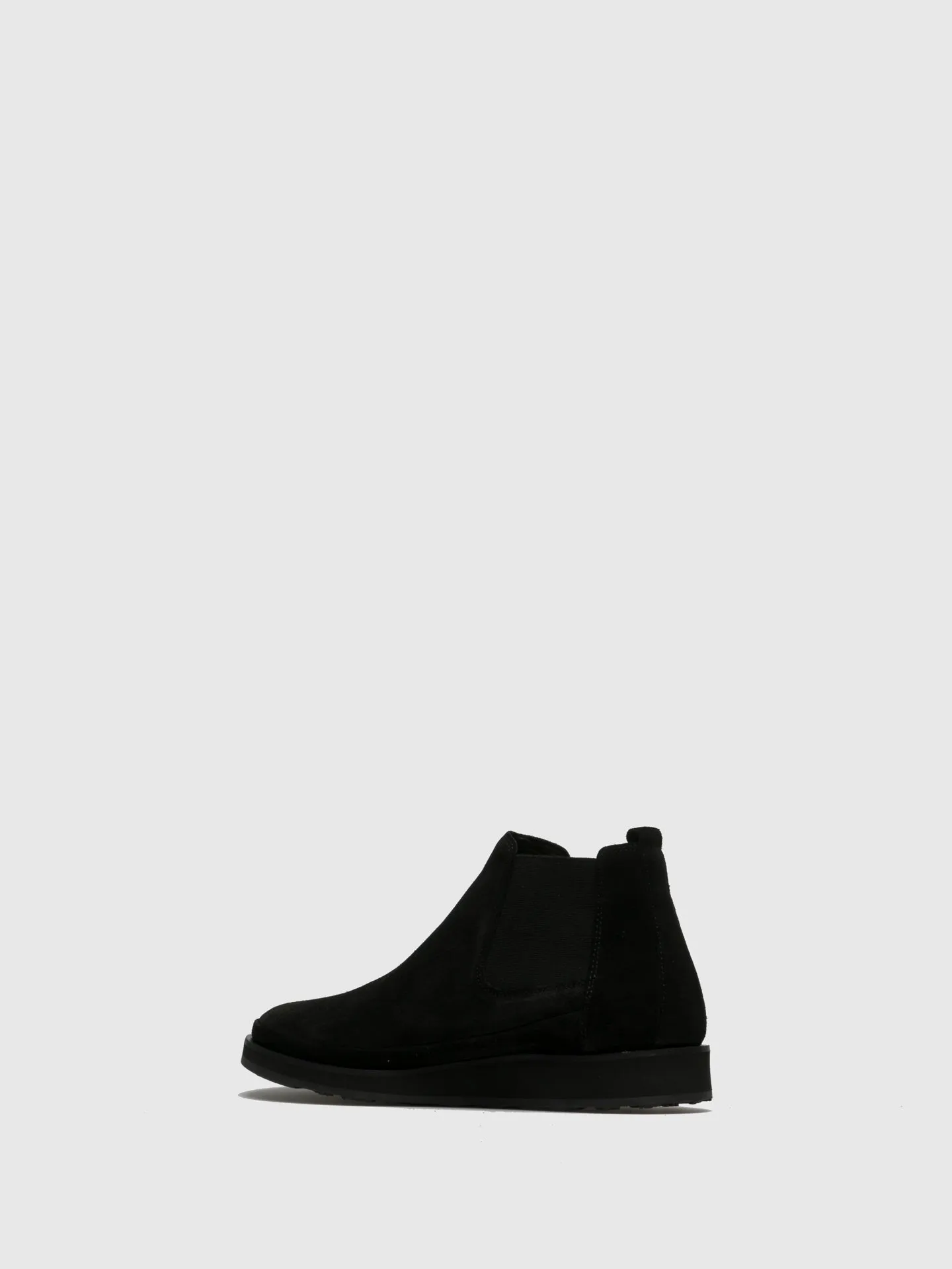 Black Leather Chelsea Ankle Boots