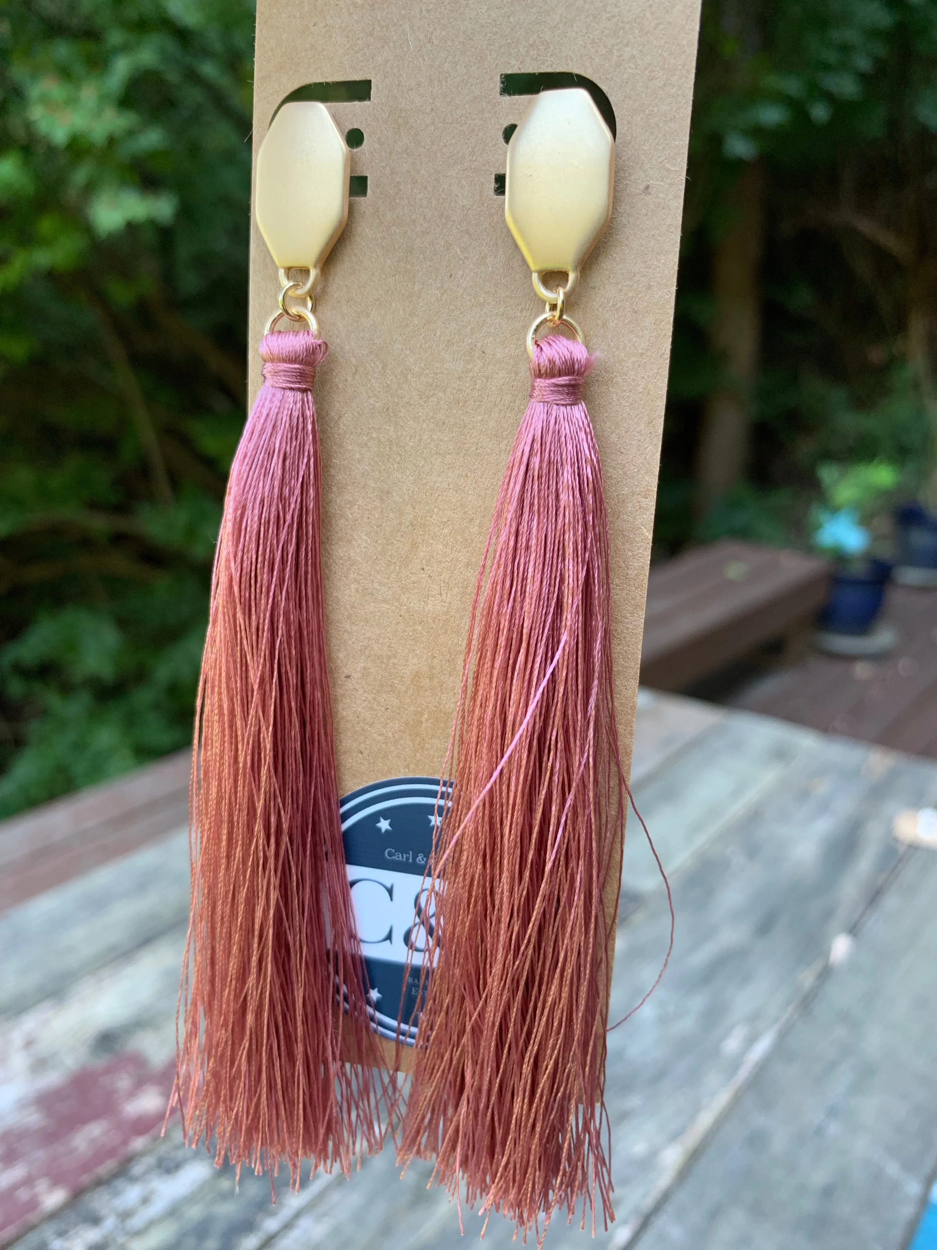 Blush Tassel Earrings