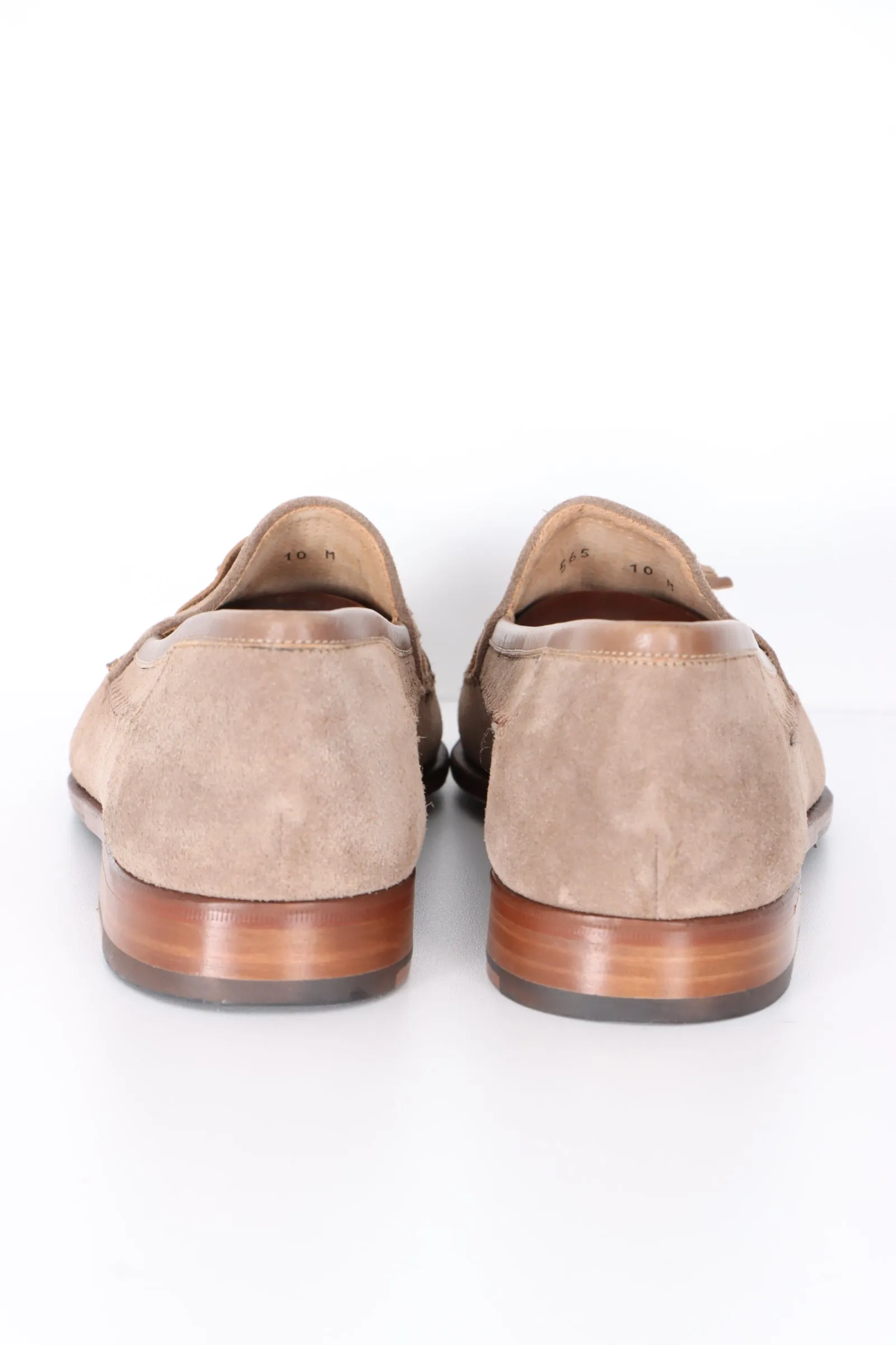 BRUNO MAGLI 'Newport' Brown Suede Tassel Loafers (10)