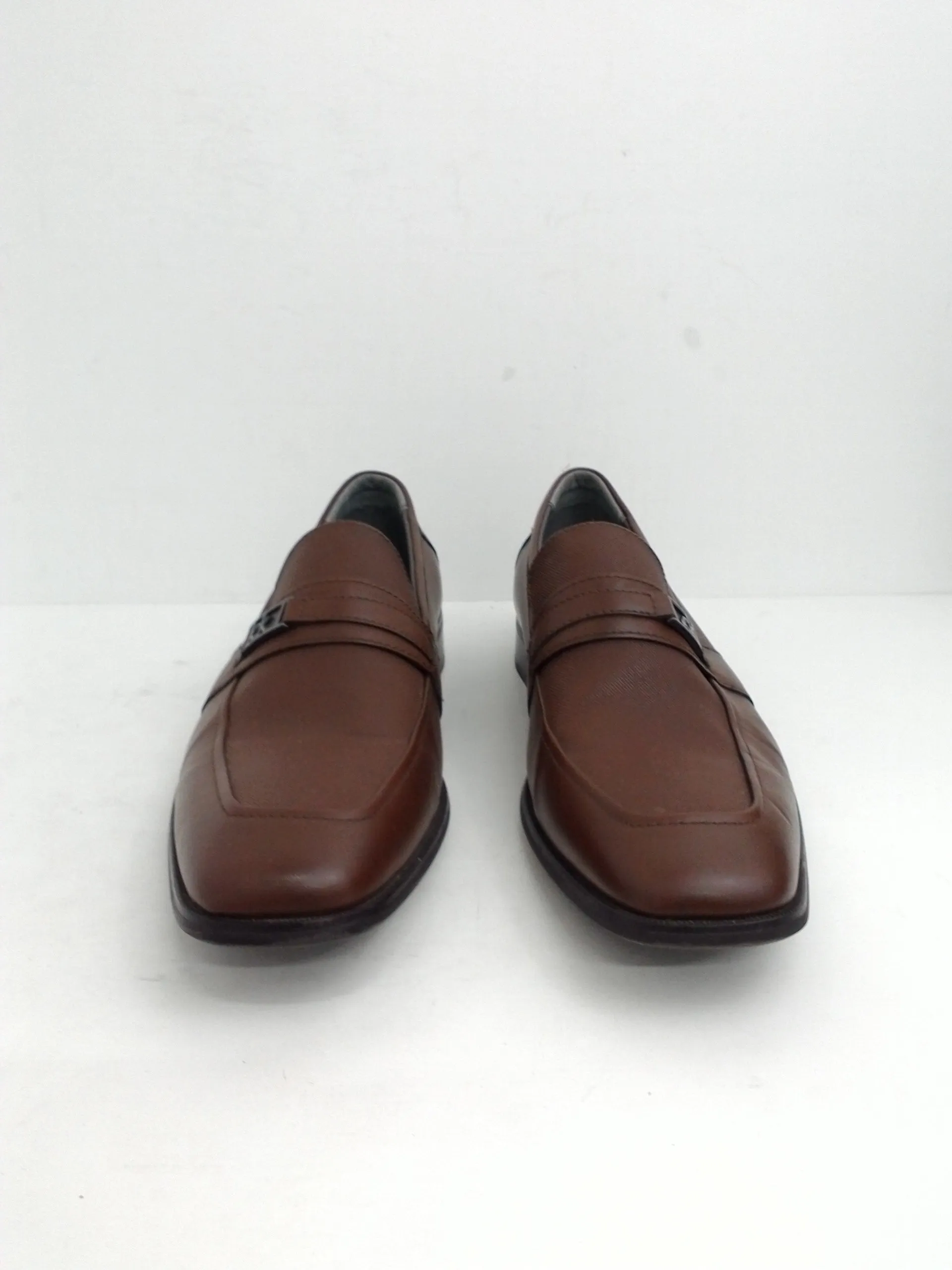 Calvin Klein Men's Jameson Soft Leather Loafers, Brown Size 11.5 M