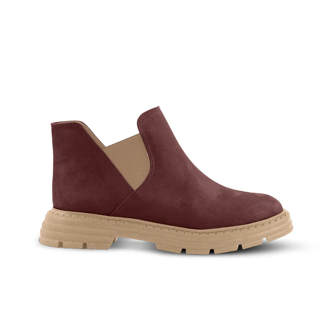 Chelsea Bootie Dark Red