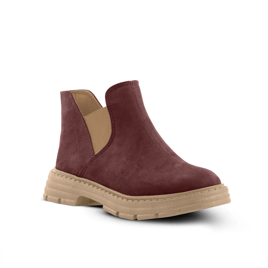 Chelsea Bootie Dark Red