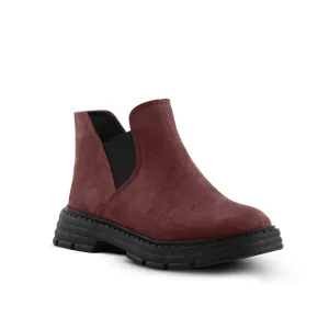 Chelsea Bootie Dark Red