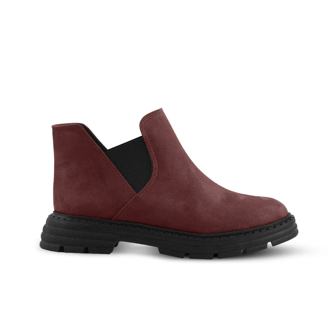 Chelsea Bootie Dark Red
