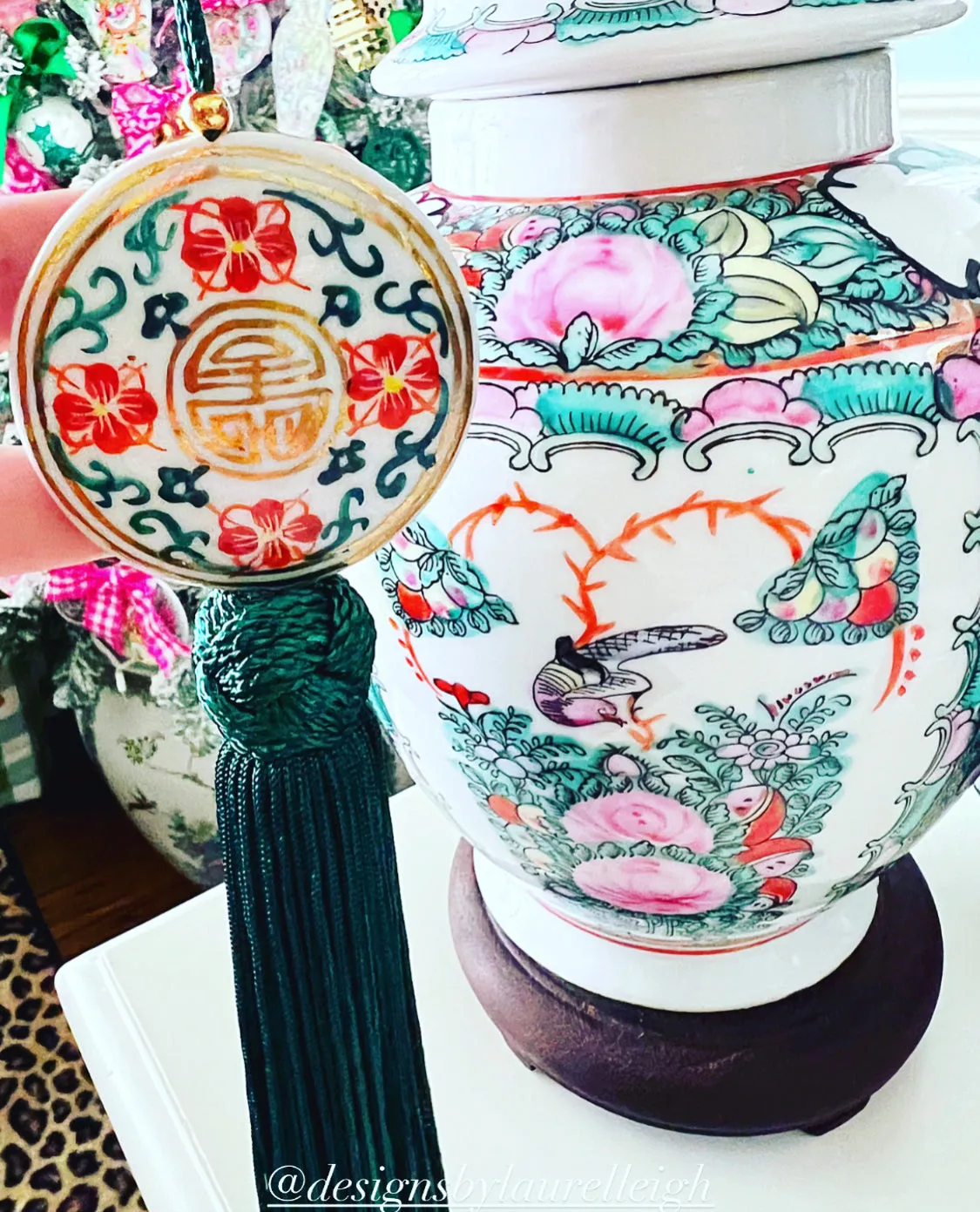 Chinoiserie Decorative Green Tassel
