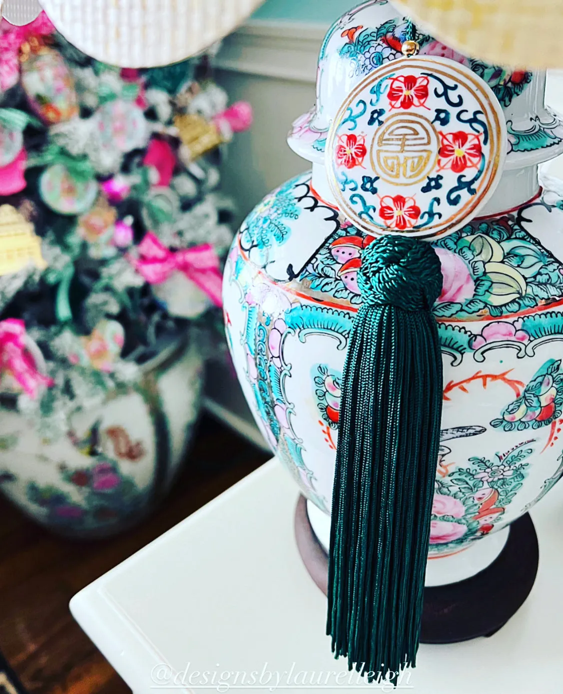 Chinoiserie Decorative Green Tassel