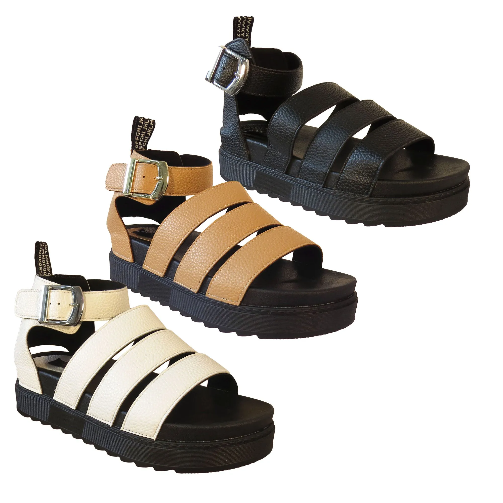 Chunky Jelly Gladiator Sandals for Women – Trendy Summer Footwear in 4 Colors
