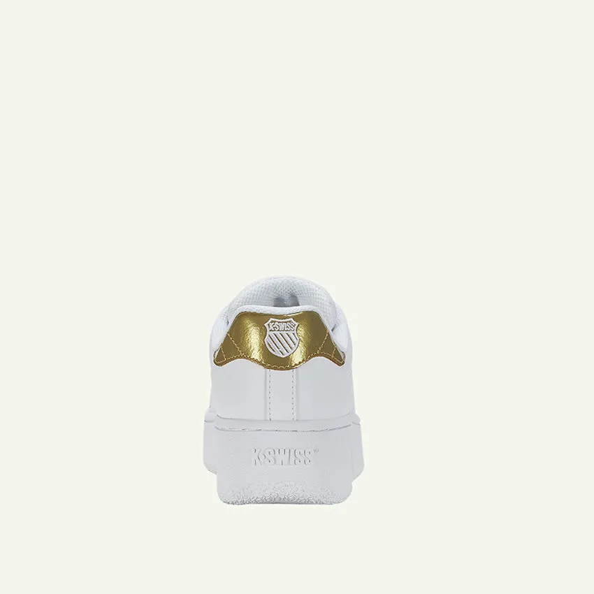 Classic PF Platform Women's Shoes - White/Gold