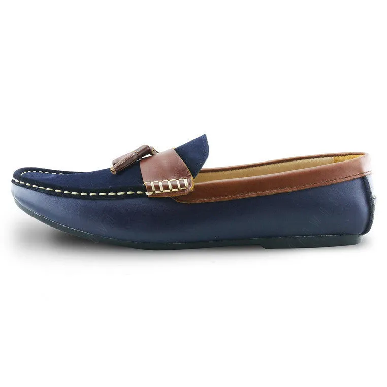 Comfy Tassel Loafer Suede Flip Womb Navy