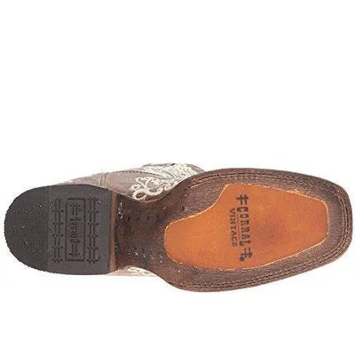 CORRAL BROWN CRATER BONE SQUARE TOE A2663