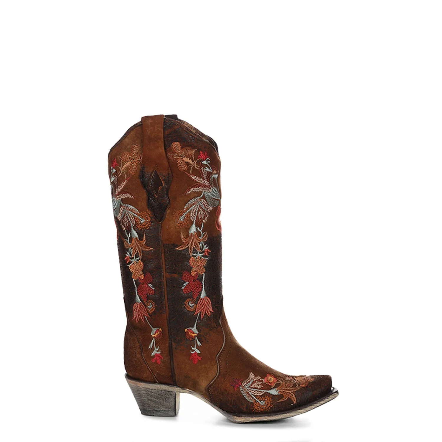 Corral Womens Fashion Boots Leather Lindsey Chocolate Supreme Floral