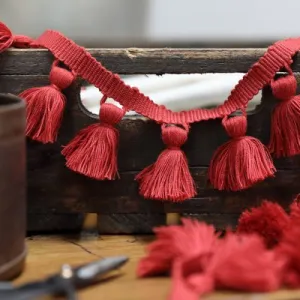 Dark Rust Tassel Fringe Trimming