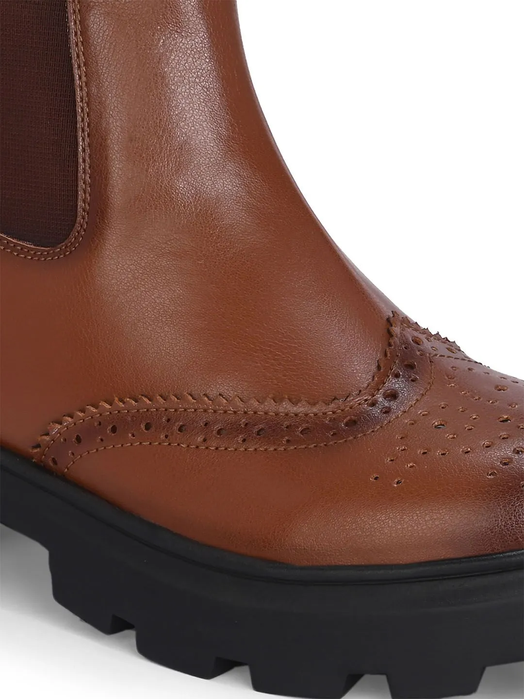 Delize Women Casual Block-Heeled Chelsea Boots and TPR Outsole.