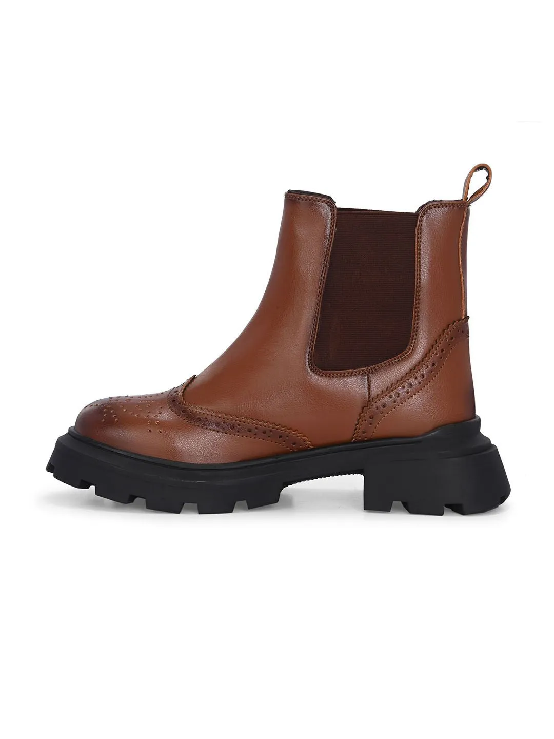 Delize Women Casual Block-Heeled Chelsea Boots and TPR Outsole.