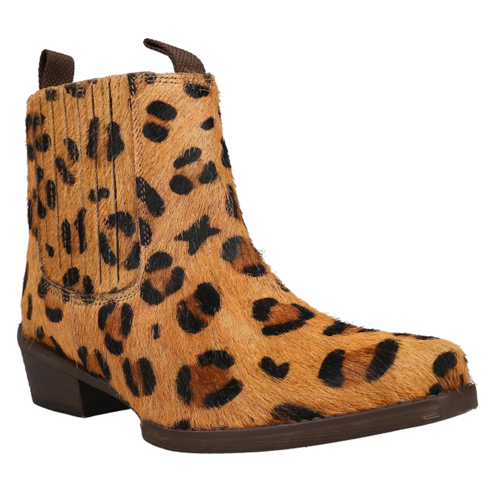 Dustt II Leopard Square Toe Chelsea Booties