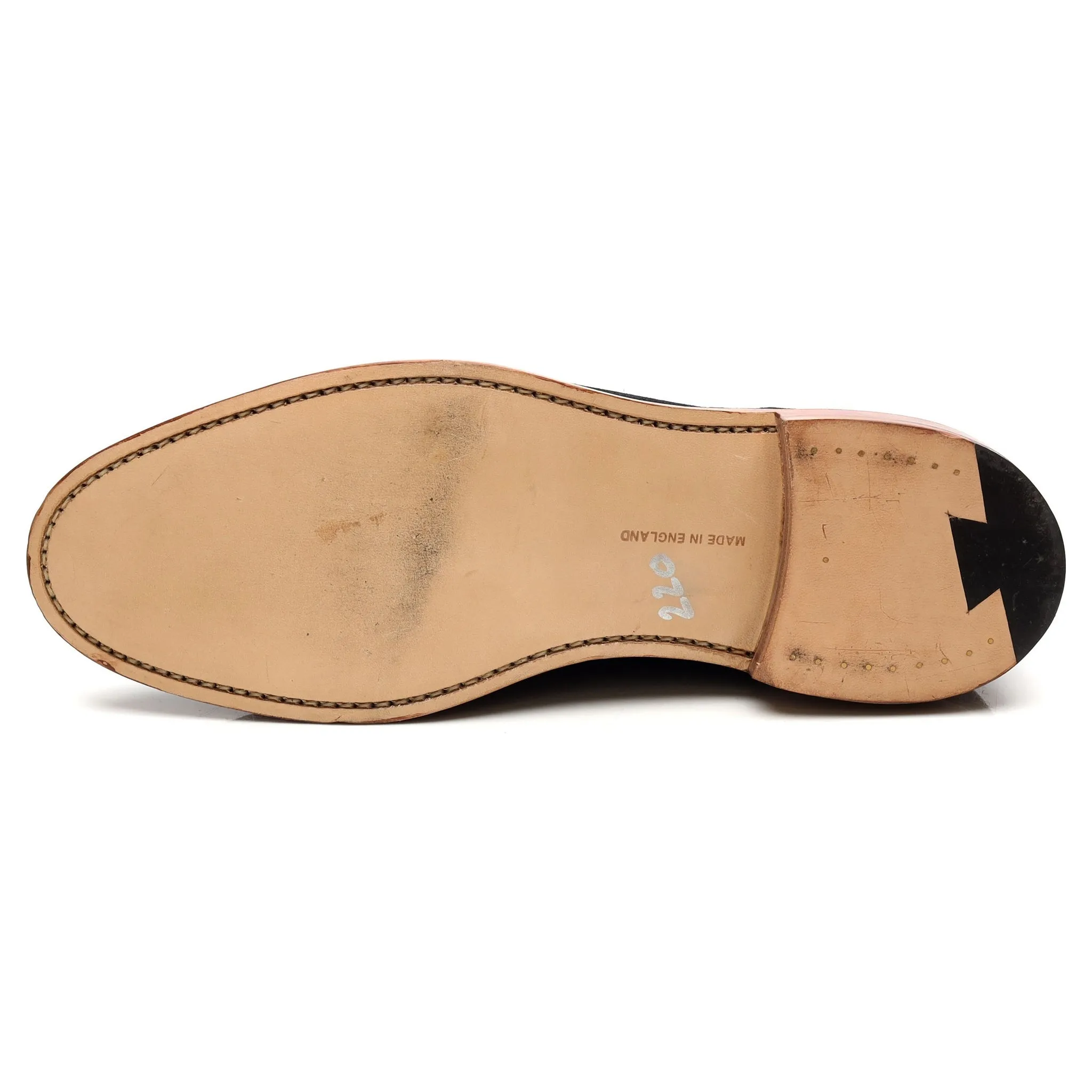 'Elton' Light Black Suede Tassel Loafers UK 9
