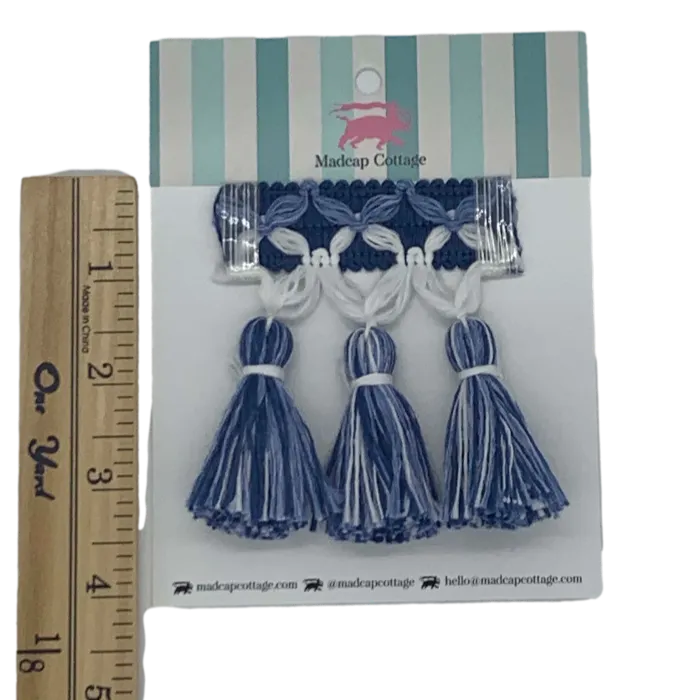 Evening in Byzantium 3.5″ Tassel Trim Sample Navy